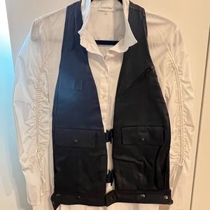 Vintage Black Leather Vest